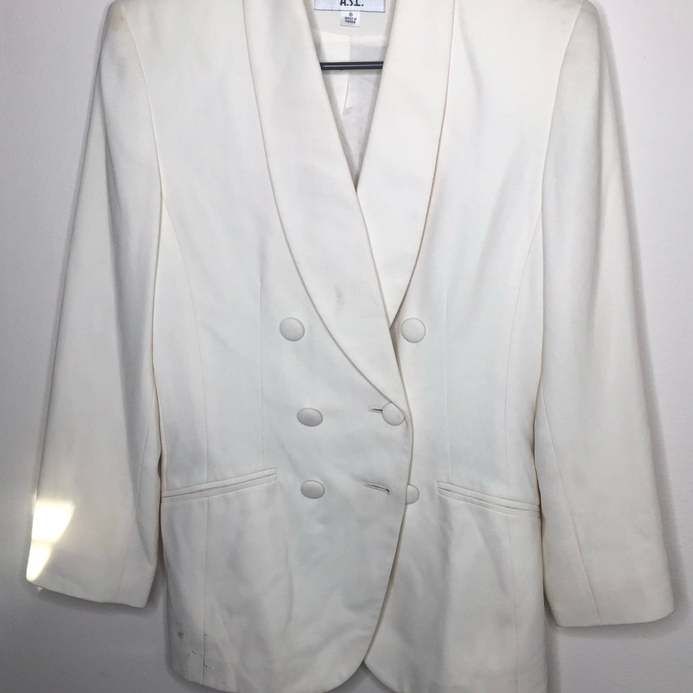Women’s White Vintage Blazer